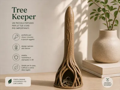 Tree-shaped organizer for keys and coins