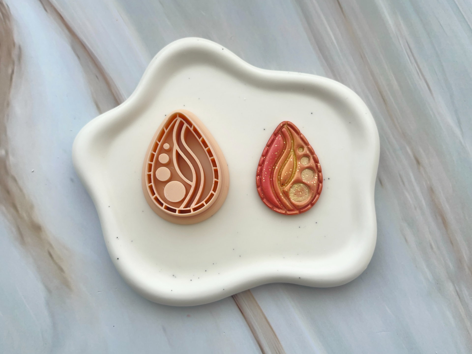 Abstract Polymer Clay Earrings Cutter