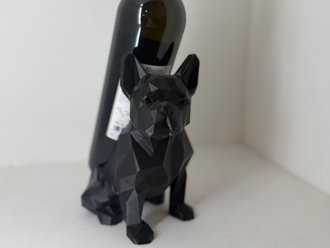 Bulldog porta bottiglie di vino (Low poly)