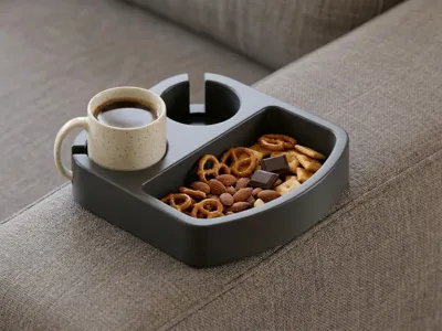 Sofa Drinks & Snack Tray