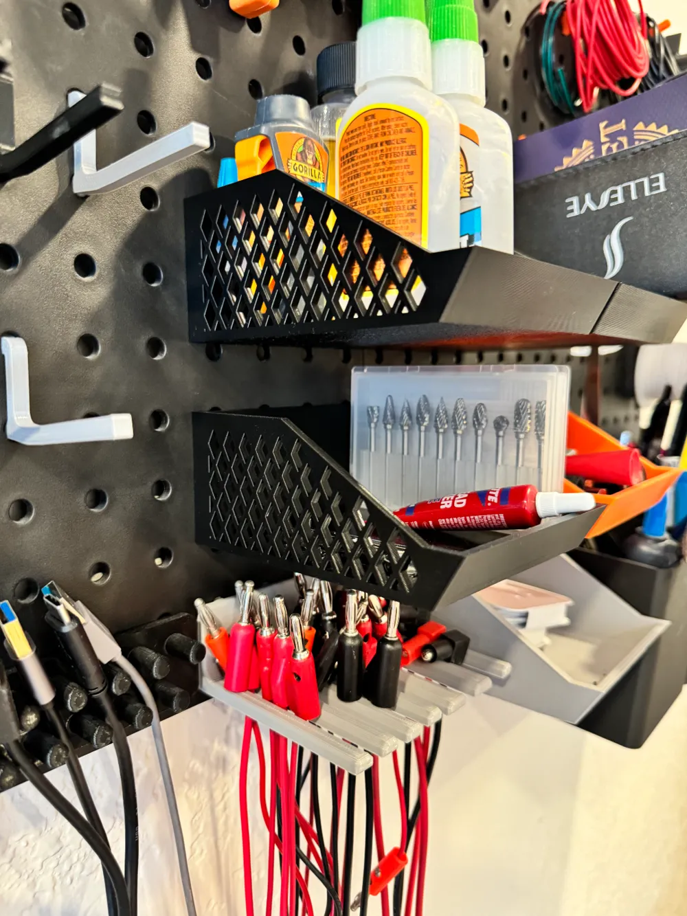 10-delige Pegboard Bin Kit, Mand Opbergonderdelen Voor Het Organiseren Van Gereedschap~p120950297