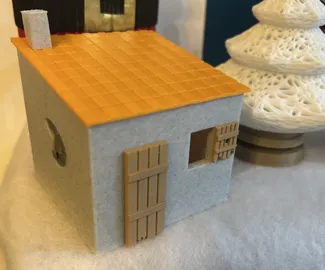 Vieille maisonnette pour crèche