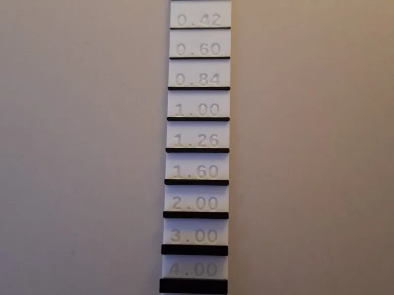 Size Thickness Measurement Tool for 0.4mm nozzle