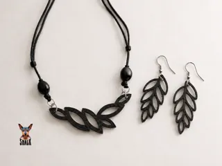 Leafline – Necklace & Earrings