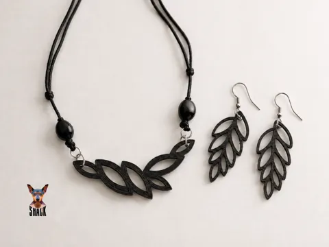 Leafline – Necklace & Earrings
