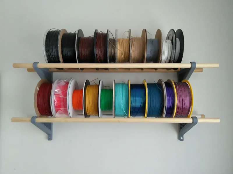 Filament Rack Mount with honeycomb pattern
