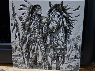 Indian with mount