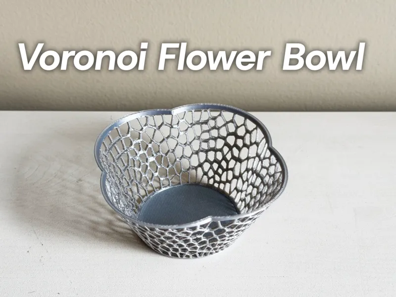 Voronoi Flower Bowl - with F3D