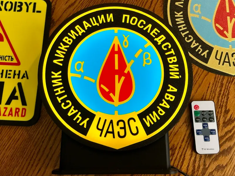 Chernobyl Liquidator Badge 240mm LED Lightbox Lens