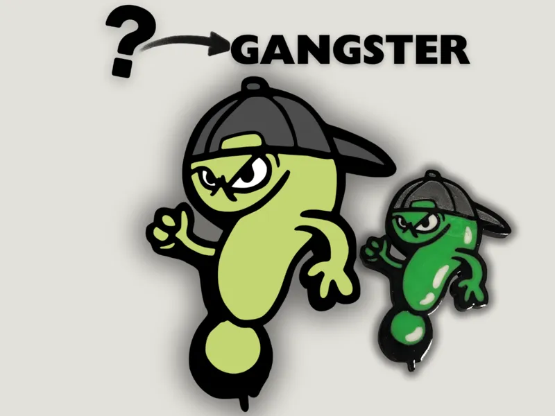 Signo de Interrrogación Gangster -Estilo Graffiti 