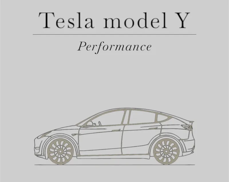 Tesla Model Y Performance XL Wall Art 