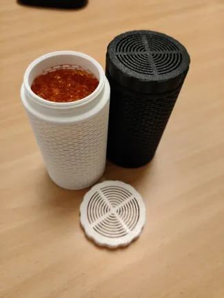 Silica gel spool container