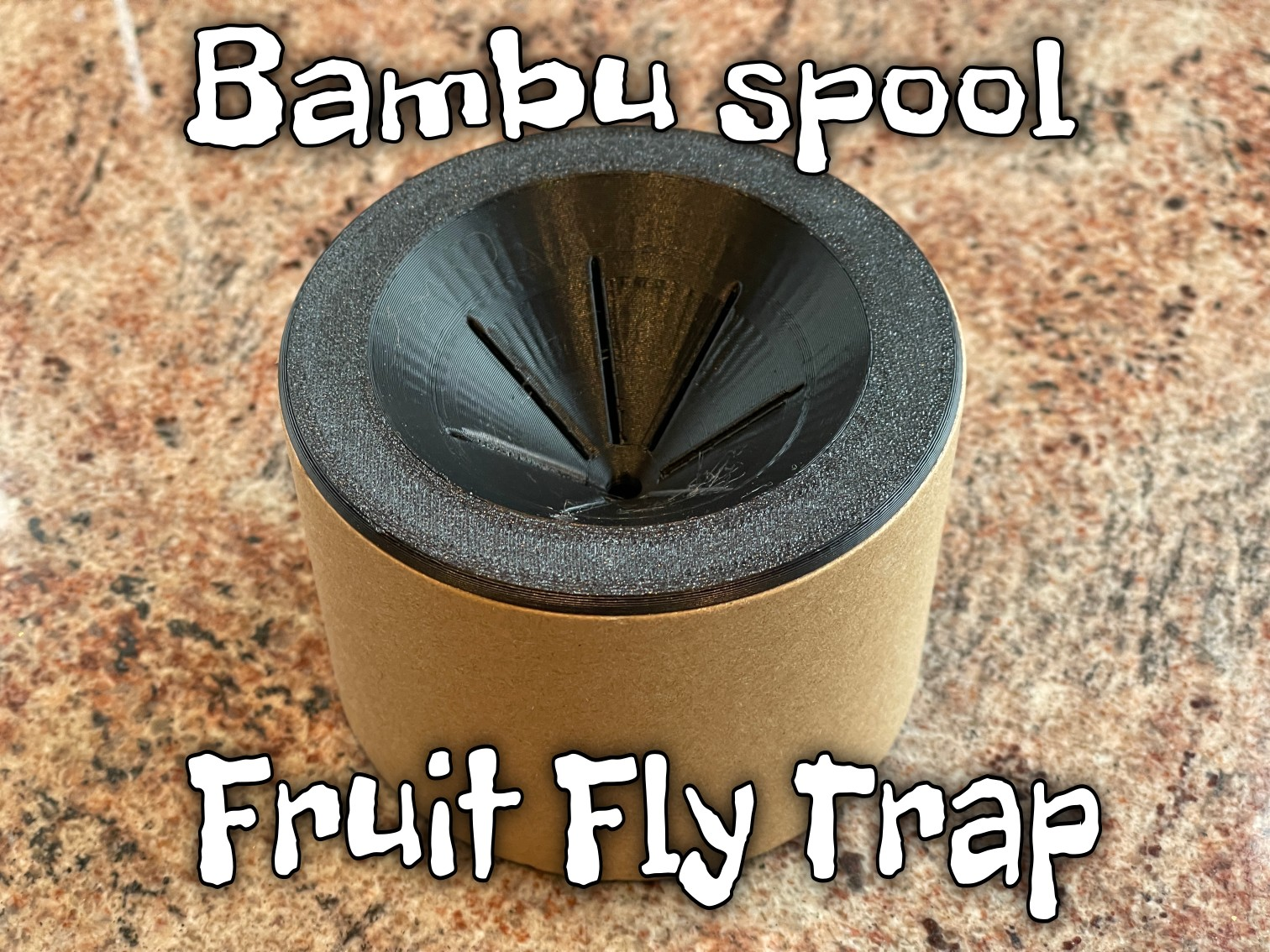 Bambu cardboard spool Fruit Fly Trap