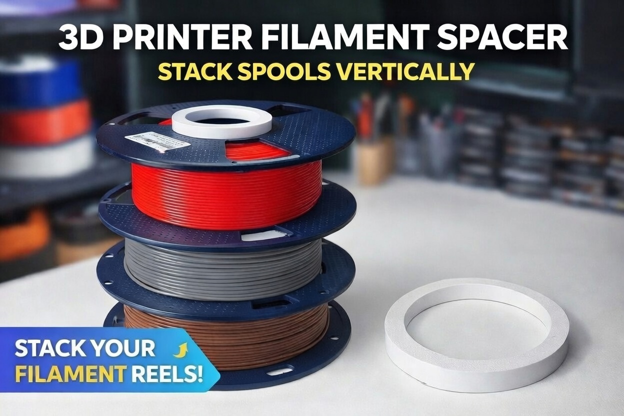 Miniatura 3 do modelo 3D Vertical Stackable Filament Spool Spacer / Holder