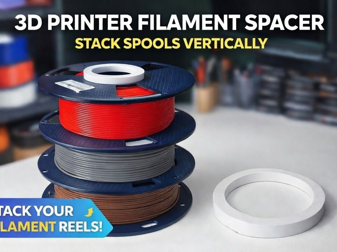 Vertical Stackable Filament Spool Spacer / Holder