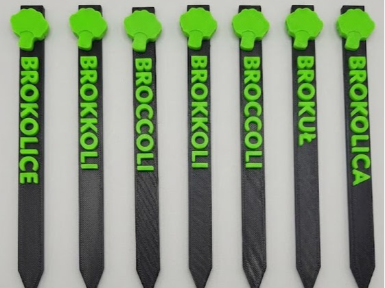Multilingual Garden Markers - Broccoli 