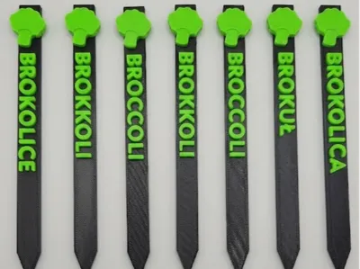 Multilingual Garden Markers - Broccoli 