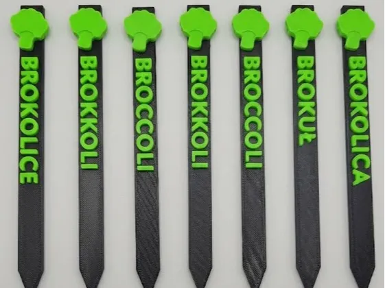Multilingual Garden Markers - Broccoli 