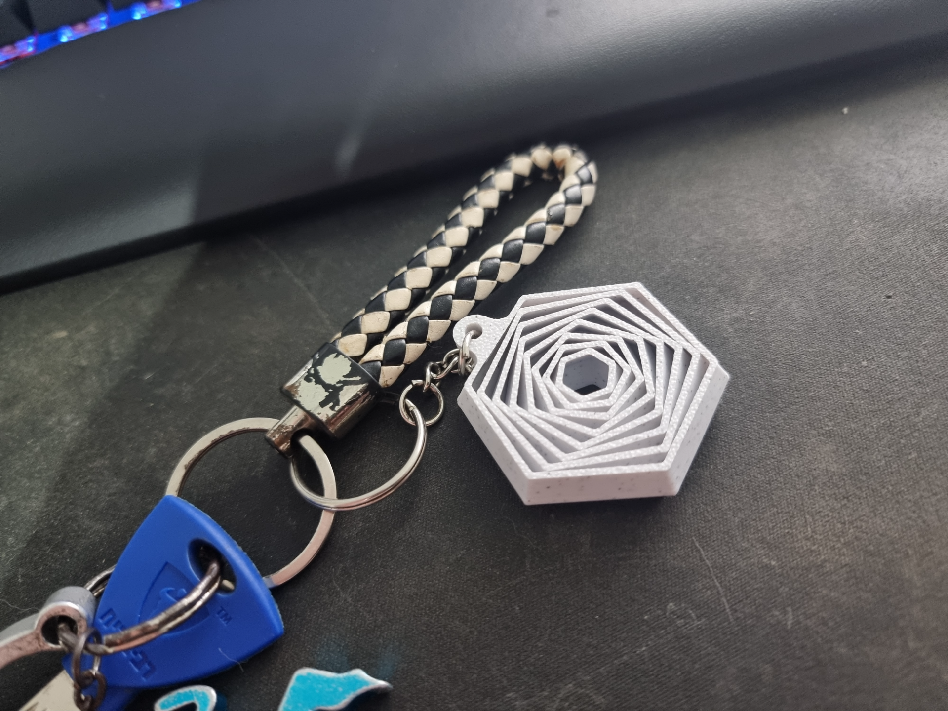 Hexagonal Fidget Keychain