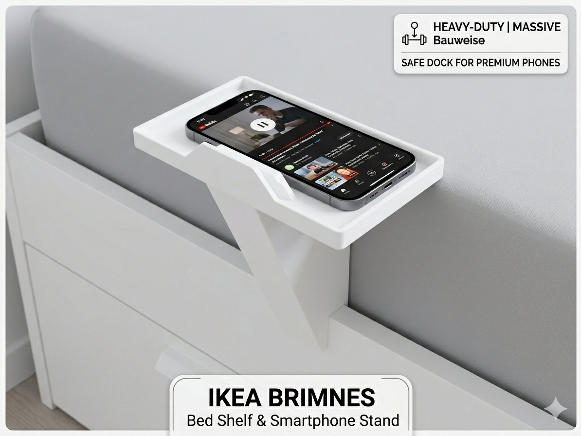 Bed Shelf & Smartphone Stand 22mm frame 