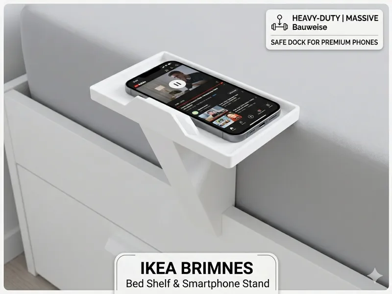 Bed Shelf & Smartphone Stand 22mm frame 