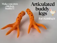 Pattes de poulet articulées pour figurines à remixer — photo 1