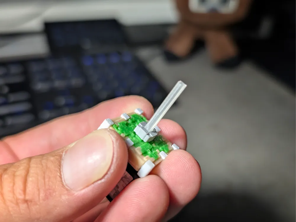 Accesorio para impresora 3D: Minecraft End Rod (For Sticky Piston). Referencia del modelo original.