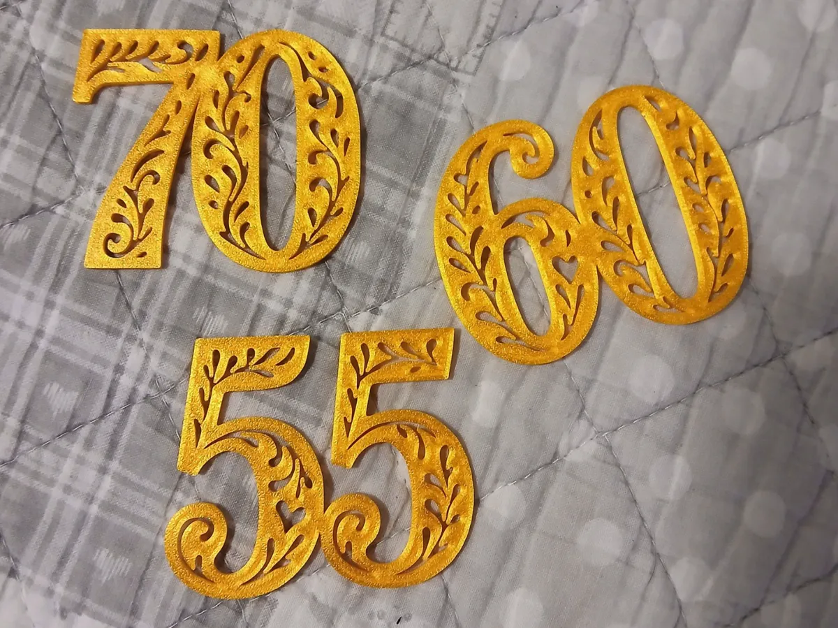 Chiffres décoratifs pour anniversaire