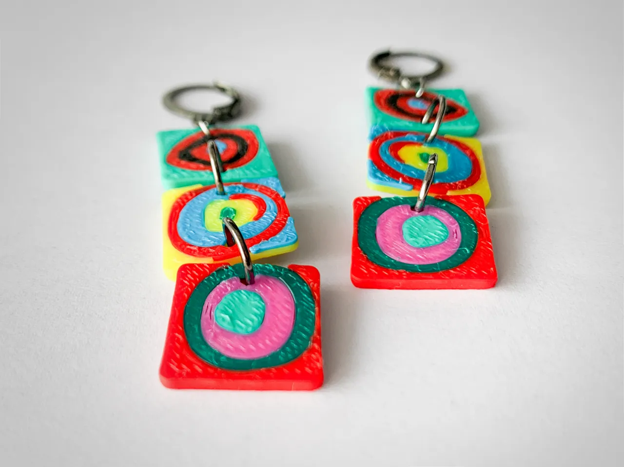 Color Study of Kandinsky earrings view 2