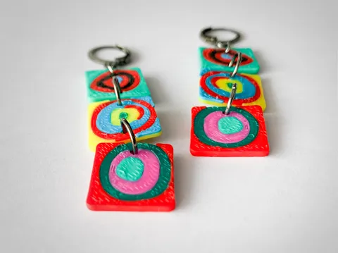 Color Study of Kandinsky earrings view 2