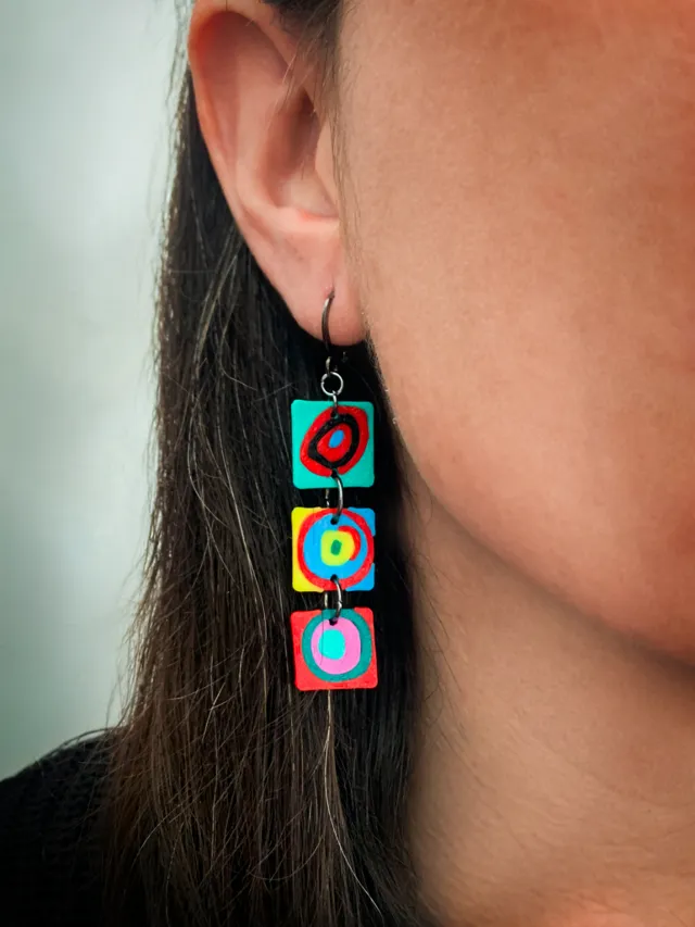 Color Study of Kandinsky earrings