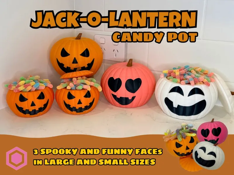 Jack-o-Lantern Candy Pot
