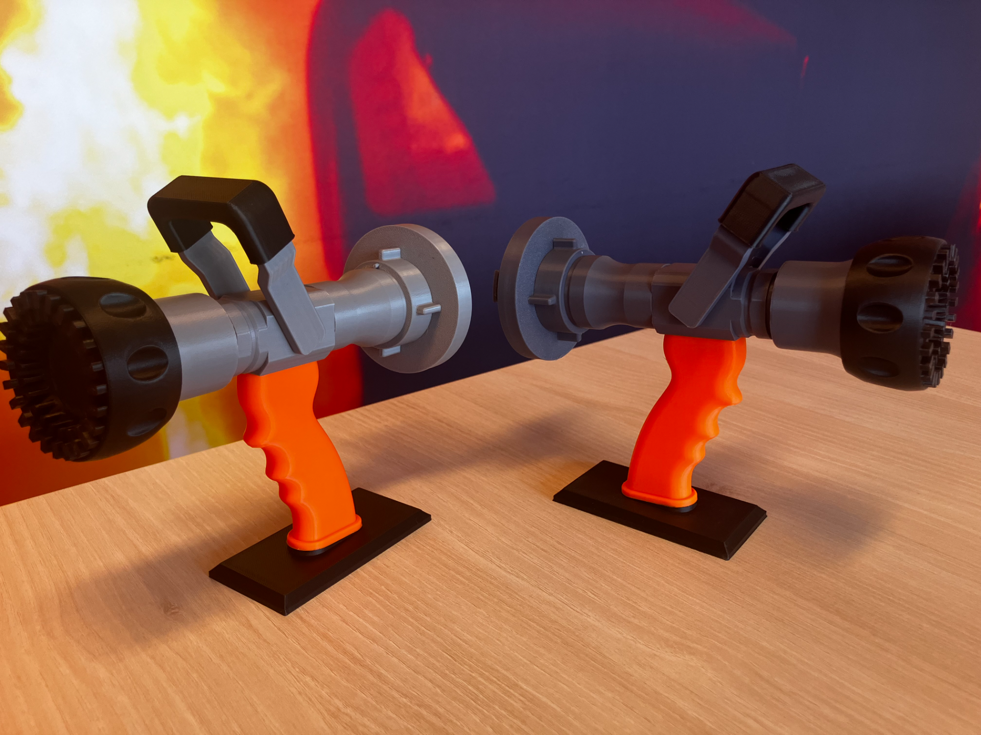 Detailed Firefighter Nozzle Display Model