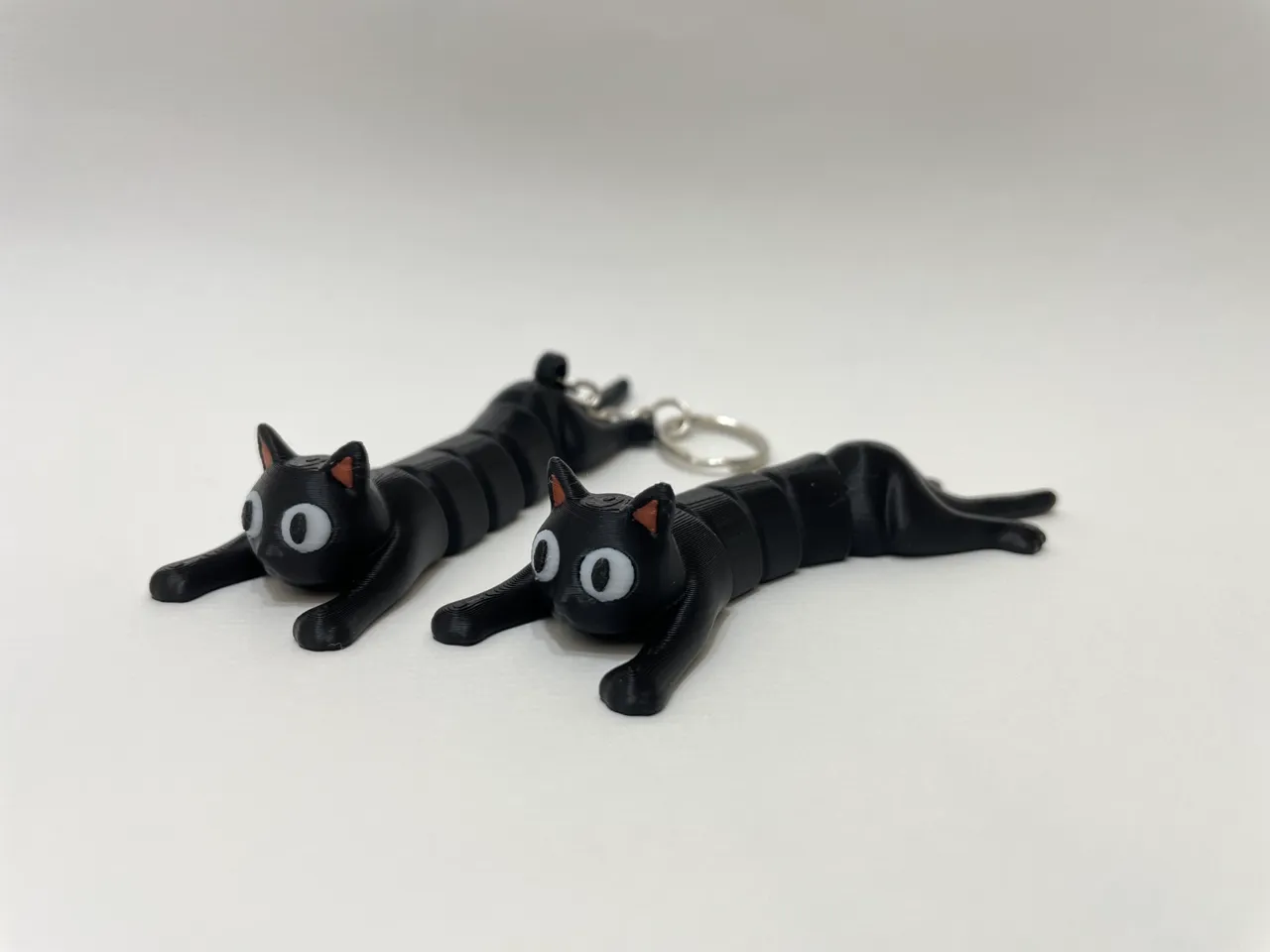 Articulated Black Cat - doll / keychain view 2