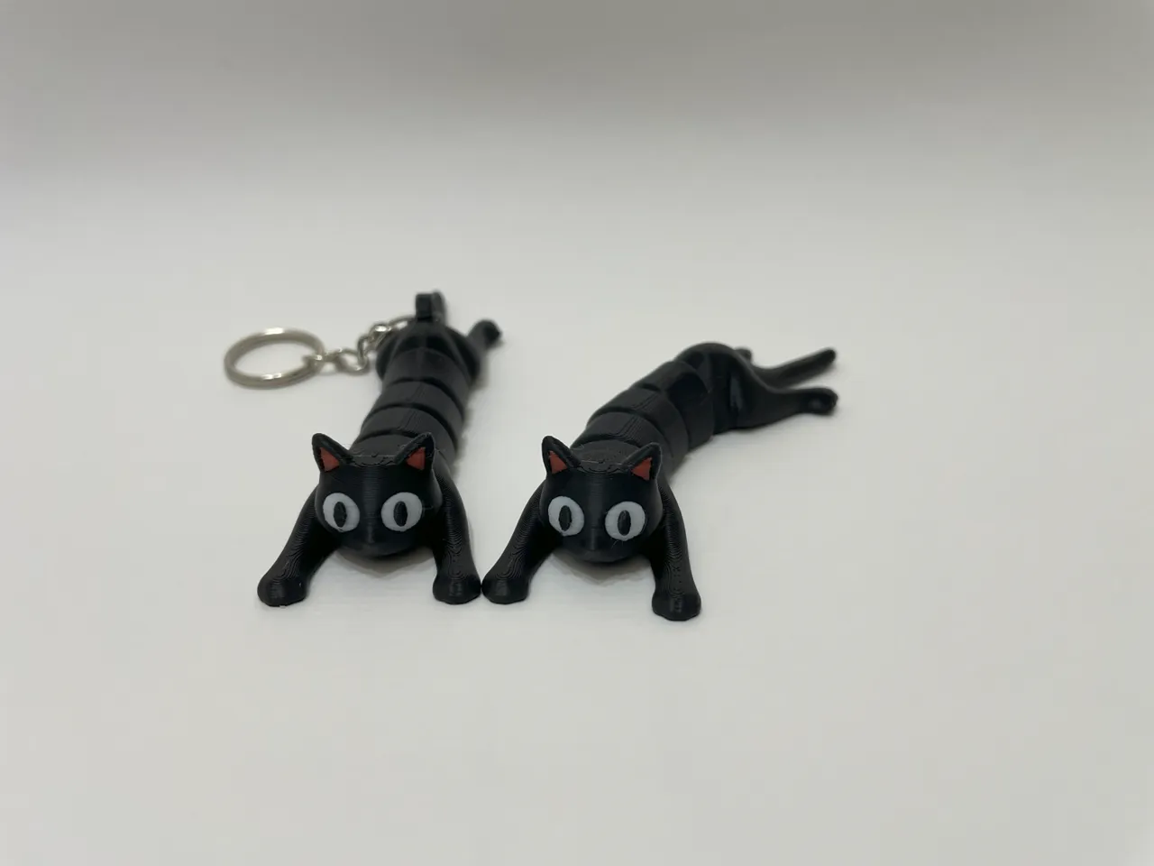 Articulated Black Cat - doll / keychain view 4