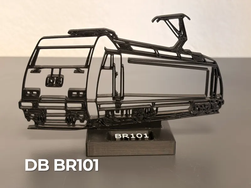 BR101 Locomotive - Train Line Art