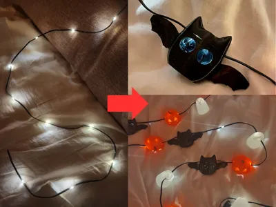 Bat clip on - Spooky Halloween Bat lights