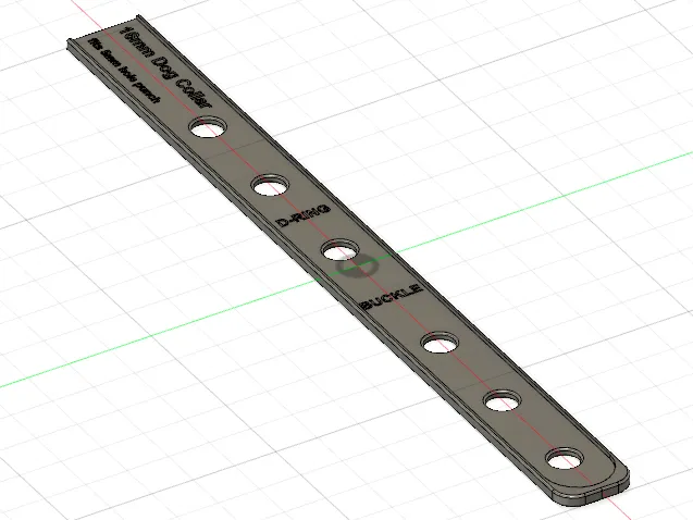 Biothane/Leather 16mm Dog Collar Pattern