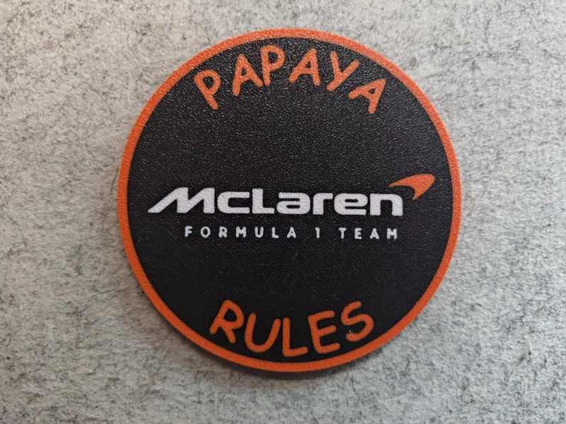 McLaren Papaya Rules Coaster