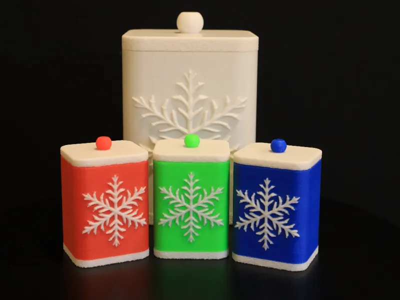 Winter Snowflake Container /  Box