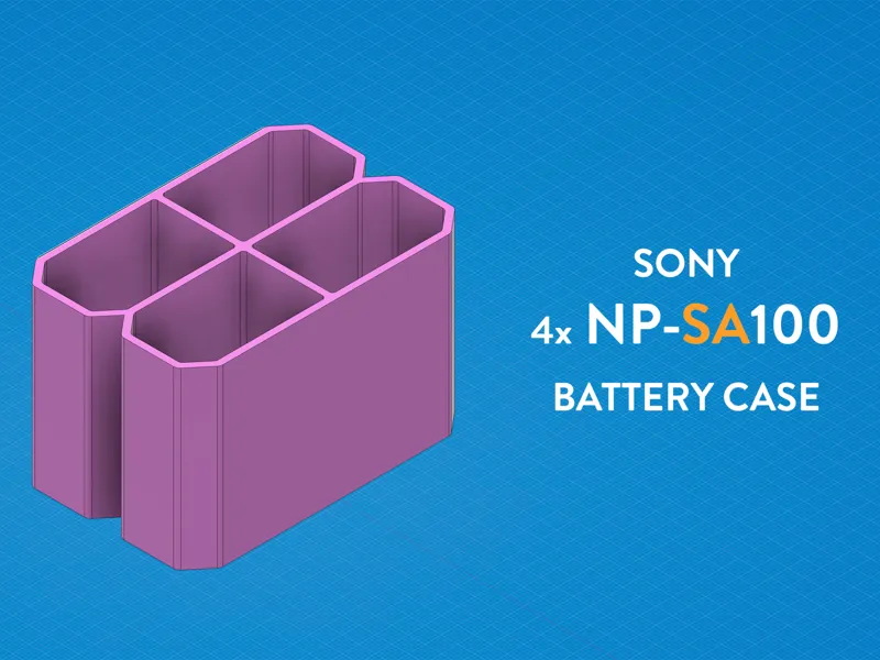Sony 4x NP-SA100 Battery Case - Style 2
