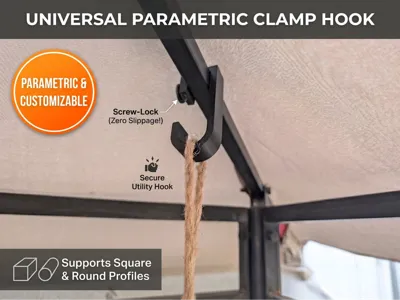 Universal Parametric Tube Hook (Square & Round)
