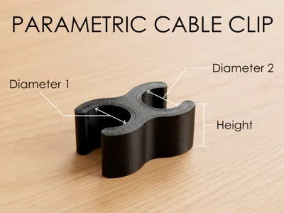 Parametric Cable Clip – Snap-Fit Cable Holder