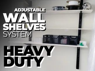 Adjustable WALL SHELVES SYSTEM - HEAVY DUTY
