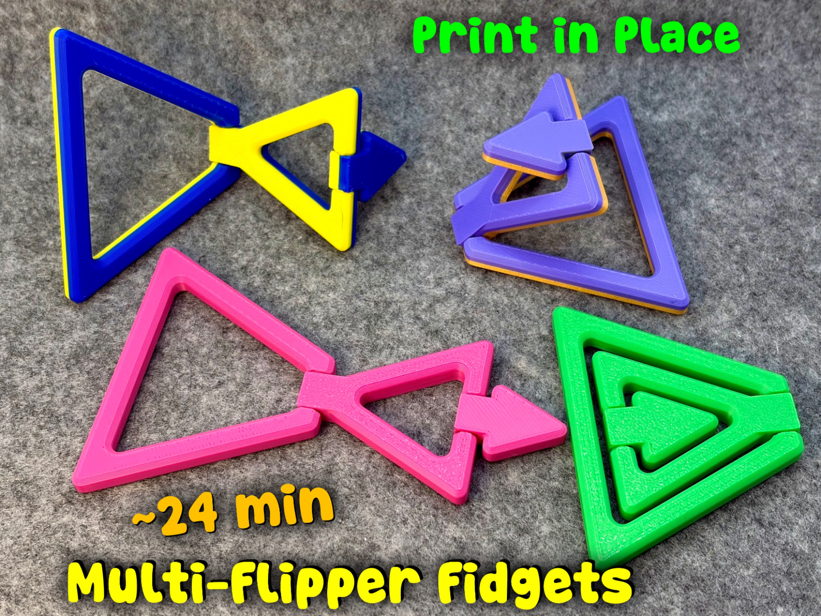 Triple Triangle Multi Fidget Toy ( - 3D printed Other Toys & Games, in stock in India
