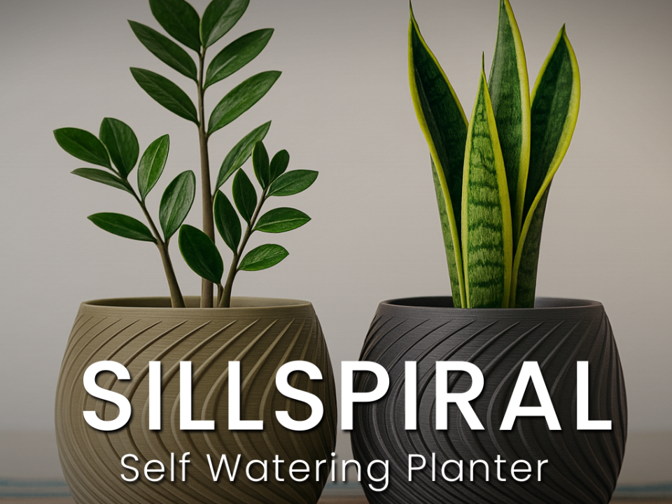 SillSpiral - Modern self-watering planter