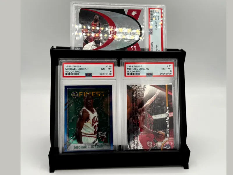 Graded Card Tiered Display – 4 Card Stadium Stand