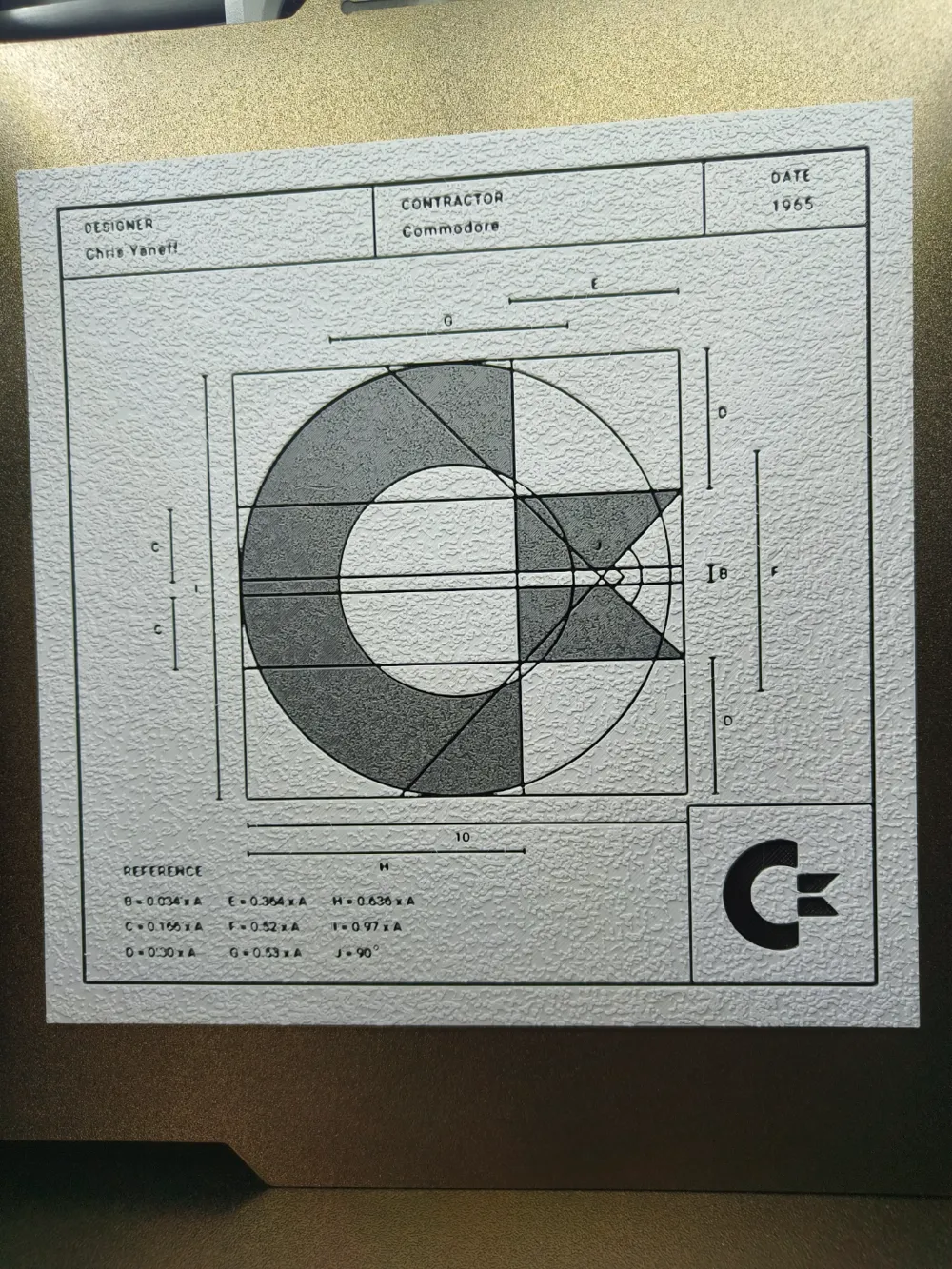 Commodore Logo Design Document HueForge 200x200 - Free 3D Print Model ...