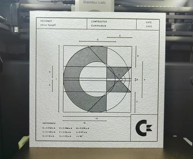 Commodore Logo Design Document HueForge 200x200