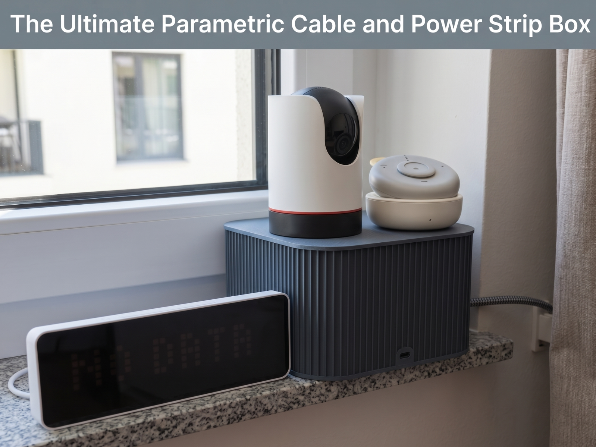 Customizable Cable and Power Strip Box
